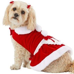 Merry & Bright Mrs Claus Christmas Holiday 3 Piece Set Dog Costume - Size Medium